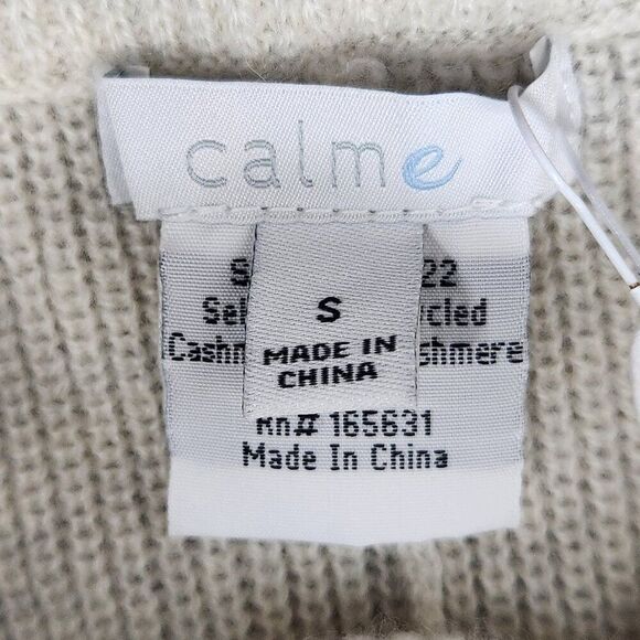 Johnny Was Calme Ribbed Bermuda Cashmere Shorts in Beige NWT Size S - Picture 8 of 15